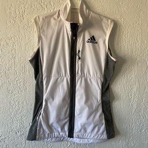 Adidas mens white running vest
